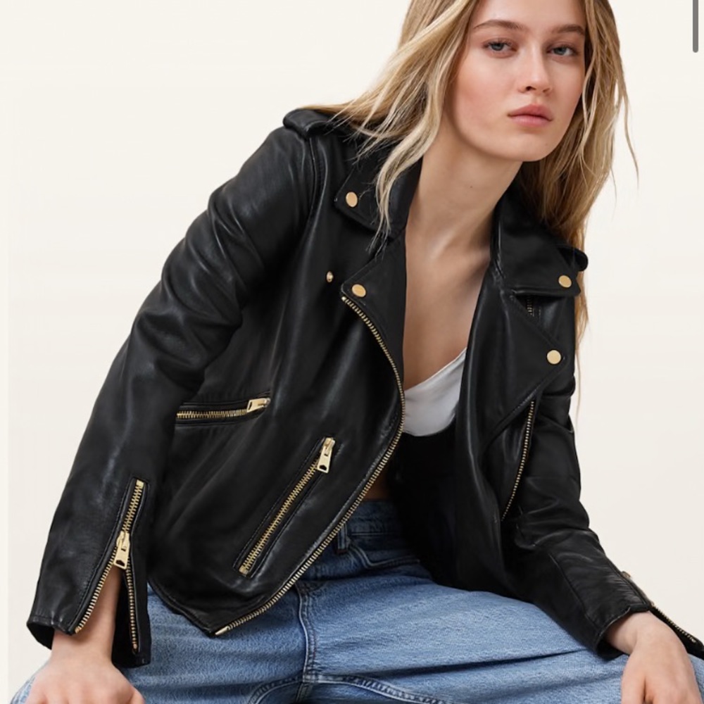 All Saints Black Balfern Leather Jacket